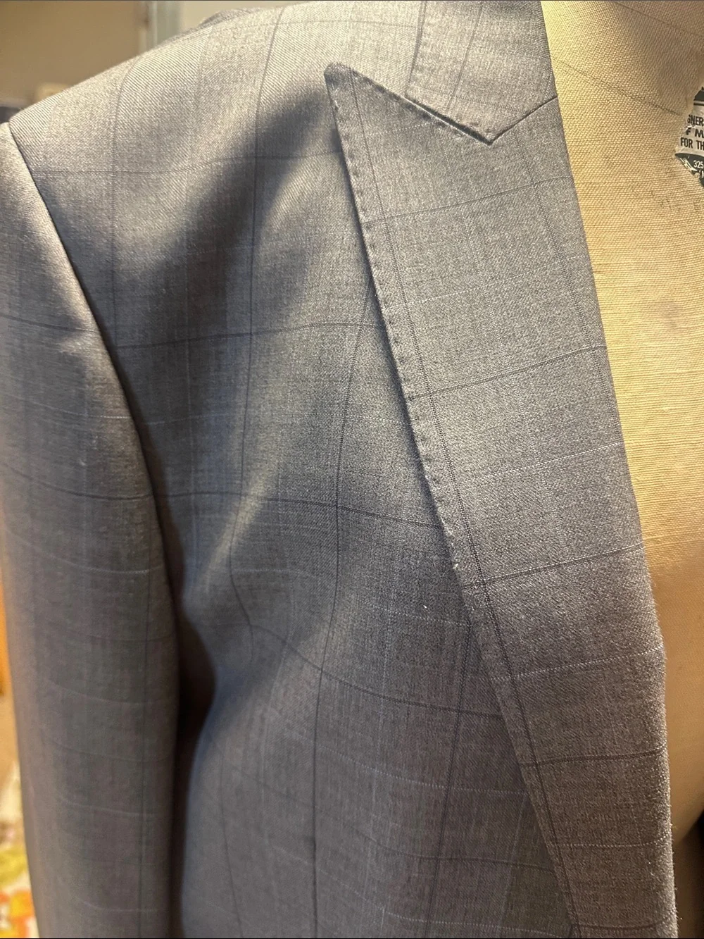 Men's Classic Gray Windowpane Blazer